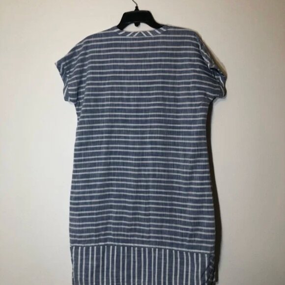 Athleta Stripped Cotton Dress, L - Picture 2 of 10